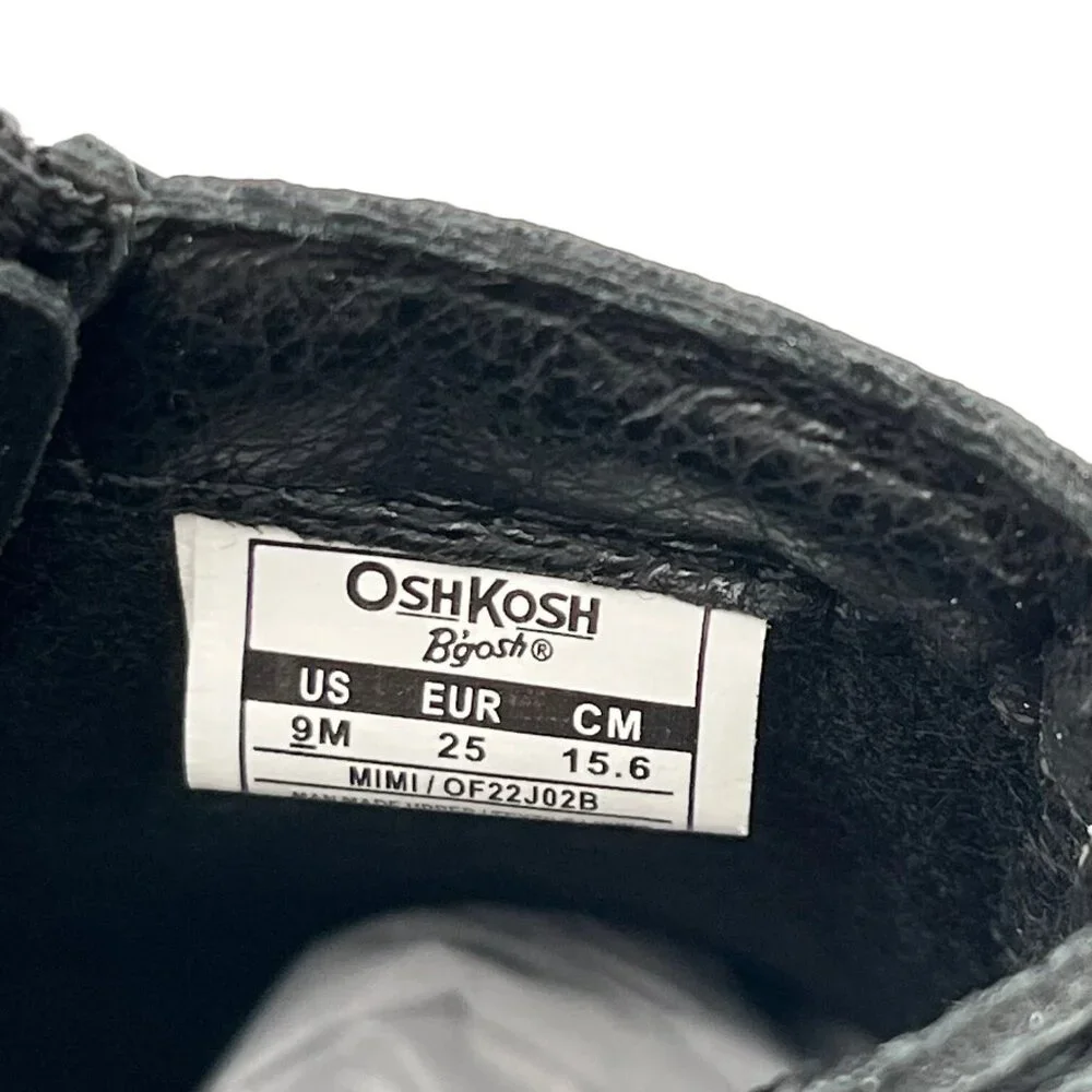 OshKosh BGosh Toddler Girls‎ Ankle Booties Size 8-9 Black Fashion Casual Shoes